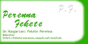 perenna fekete business card